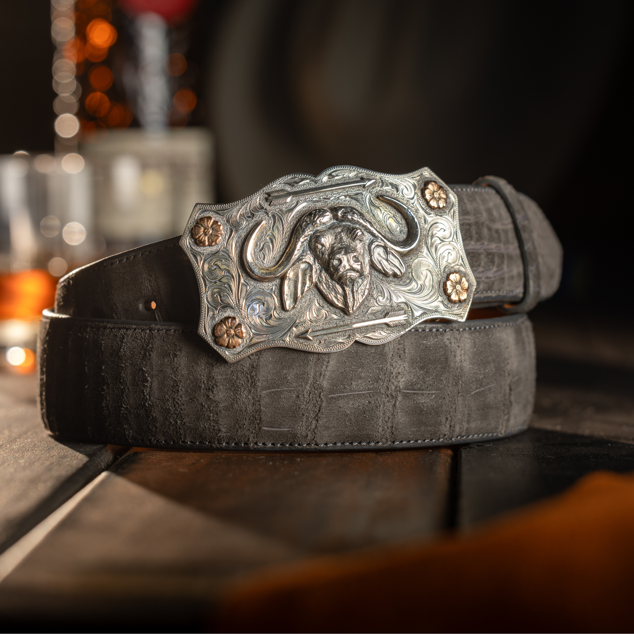 Trinity 1838 Large Scalloped Cape Buffalo Buckle – Clint Orms