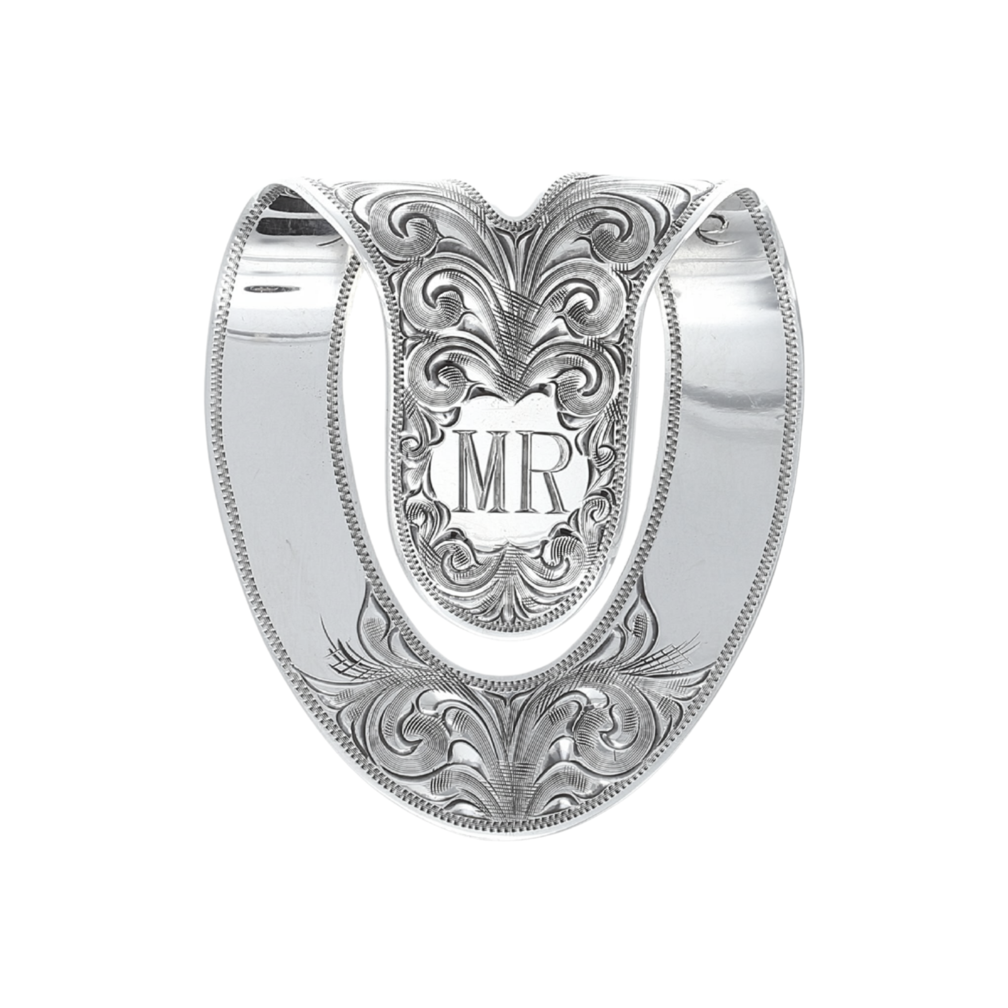 San Saba 1806 Sterling Monogram Money Clip – Clint Orms Engravers
