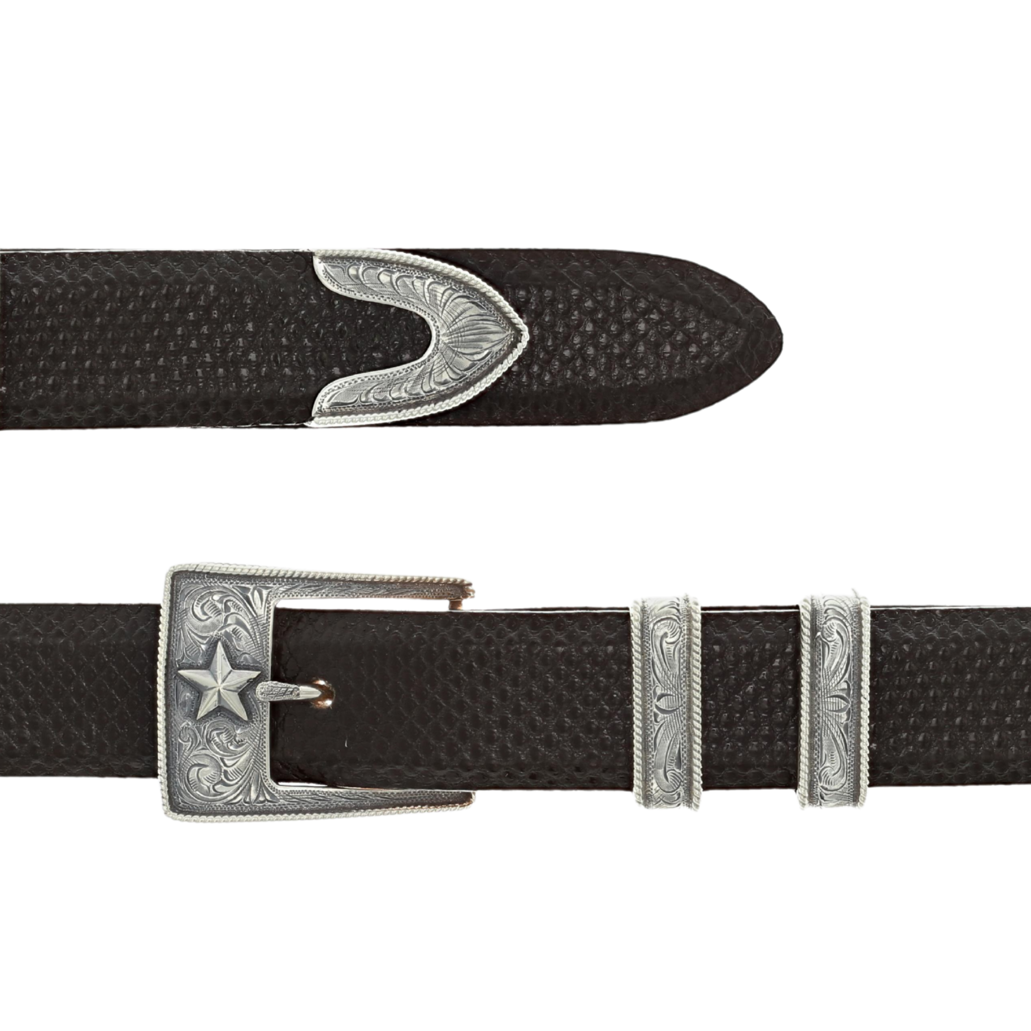 Sterling Silver Star On Buckle Set with Rope Edge – Clint Orms Sterling Silver Star On Buckle Set with Rope Edge – Clint Orms