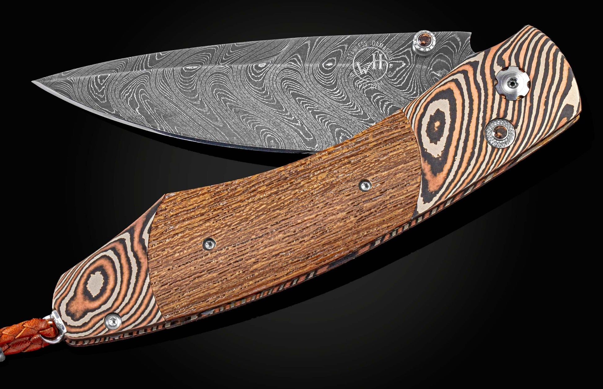 B12 Spearpoint 'Fighting Spirit' Hand-forged mokume gane folding