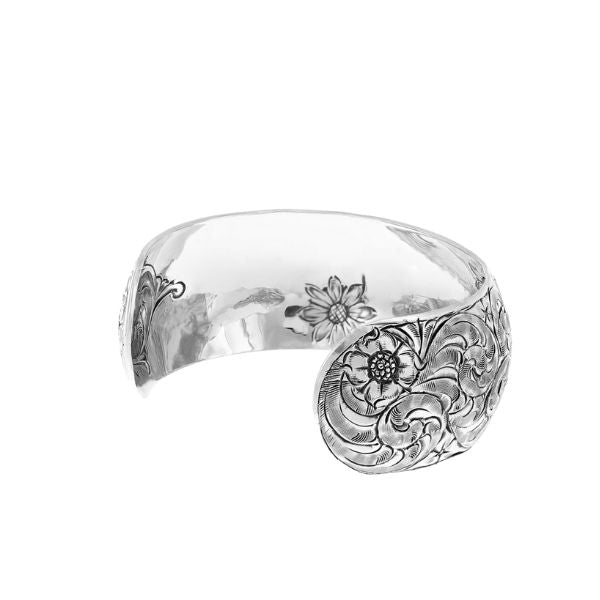 6-indian Engraved WIDE Silver Statement Ring Cuff-bracelet 