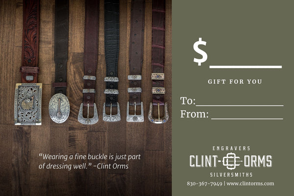 Clint Orms Engravers & Silversmiths Gift Card