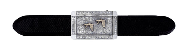 Black Gold Oil Field Belt Buckle by Hyo Silver