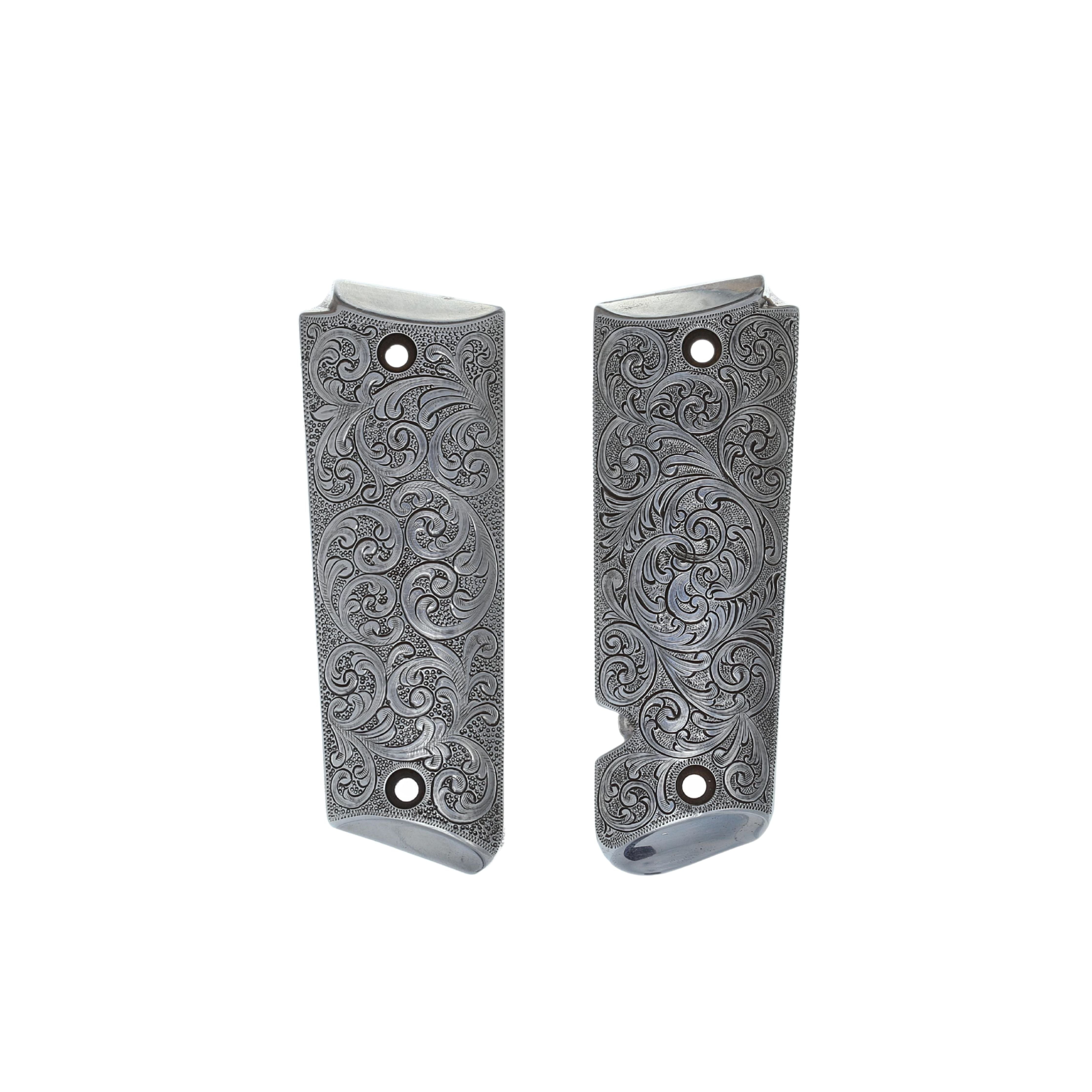 Pistol Grips 1800 Sterling Silver 1911 Engraved – Clint Orms