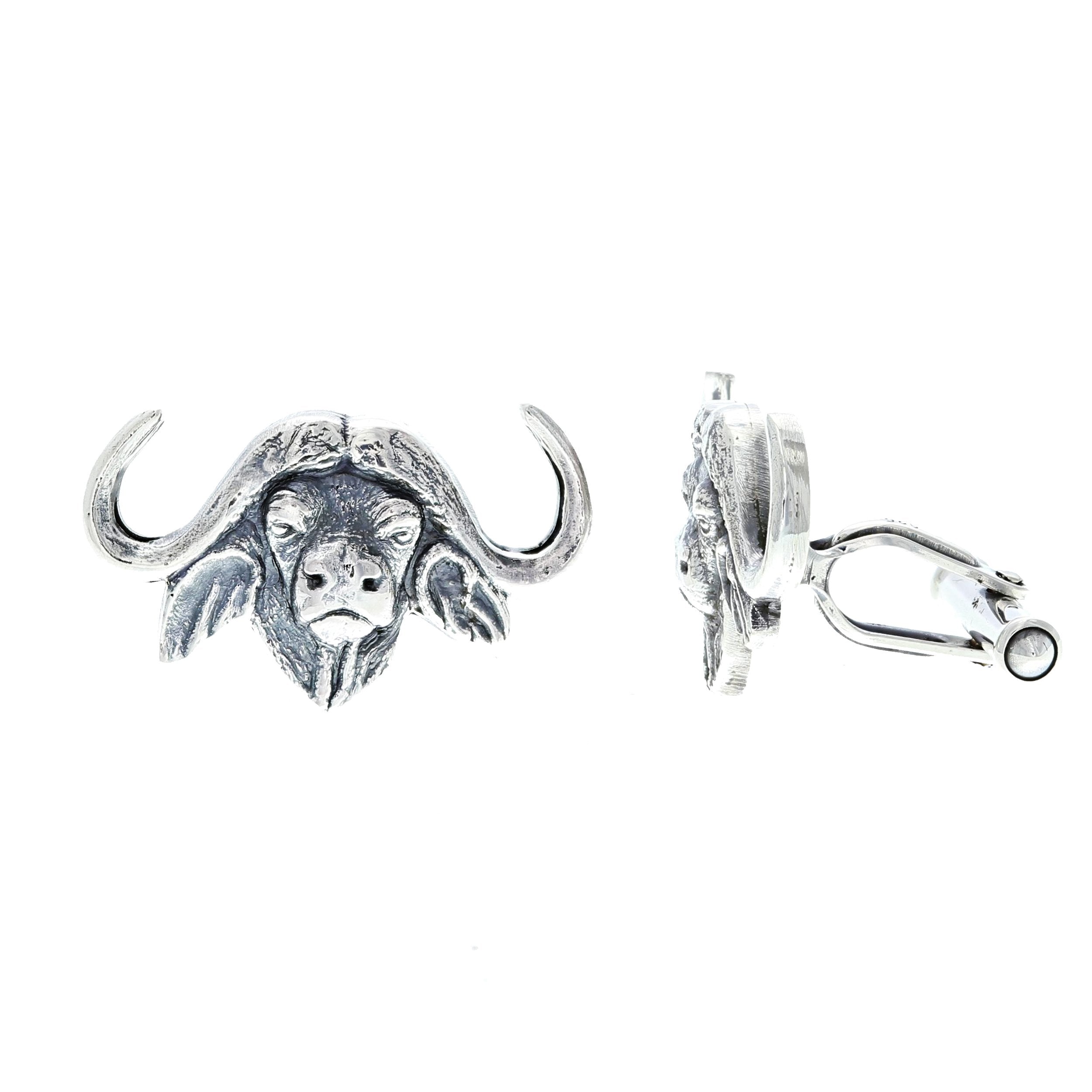 Cufflinks 2027 Sterling Cape Buffalo – Clint Orms Engravers