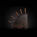 K22 Kultro Flare Chef Knives on Walnut