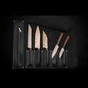 K22 Kultro Flare Chef Knives on Walnut