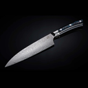 K19 Kultro Pro Orb Blue Chef Knives on Walnut