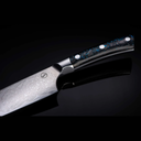 K19 Kultro Pro Orb Blue Chef Knives on Walnut