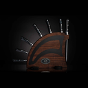 K19 Kultro Pro Orb Blue Chef Knives on Walnut