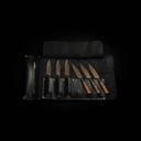 K22 Black Flare Steak on Walnut