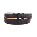 1" Tapered Black Matte American Alligator Belt