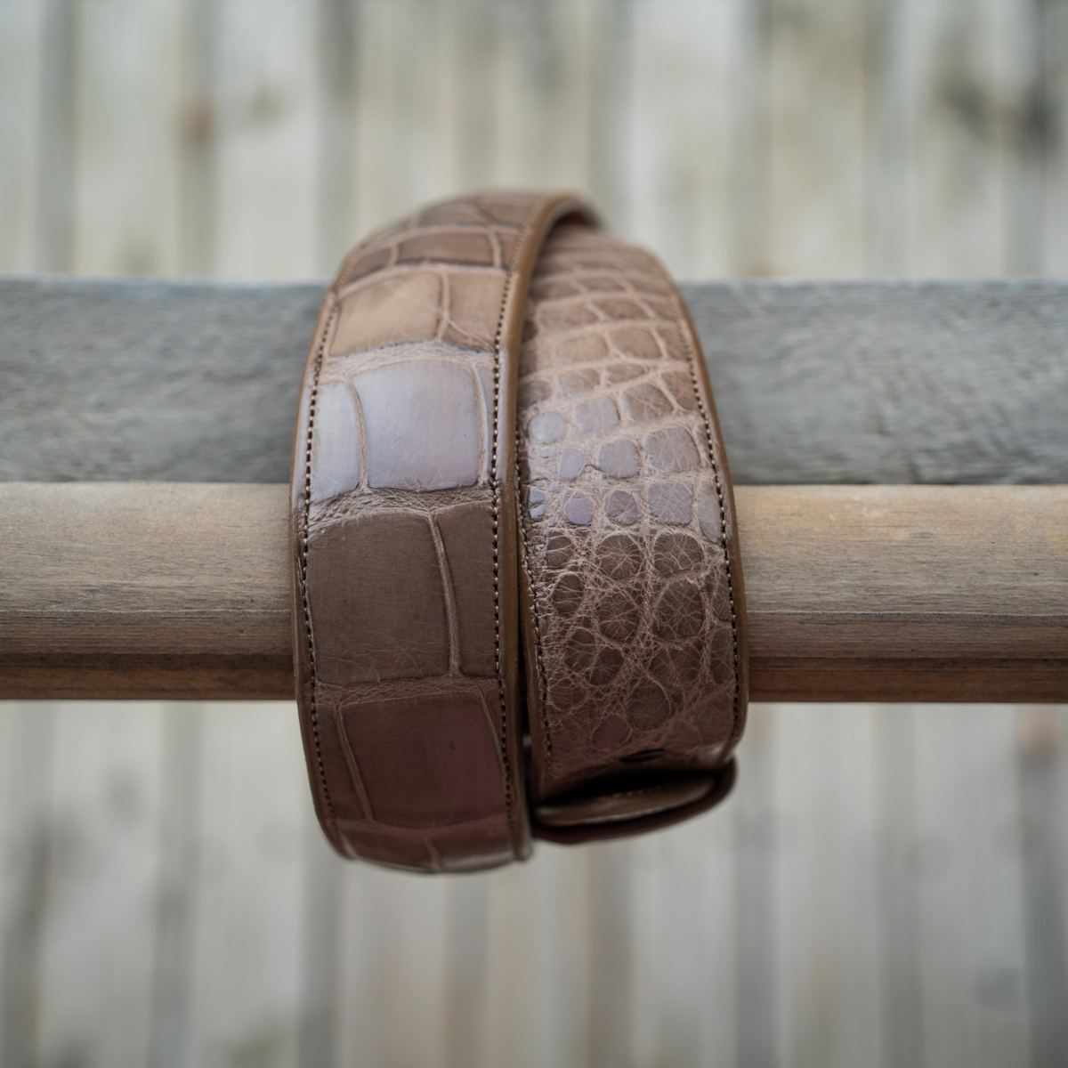 1 1/2&quot; Straight Premium Miller Gray Alligator Belt