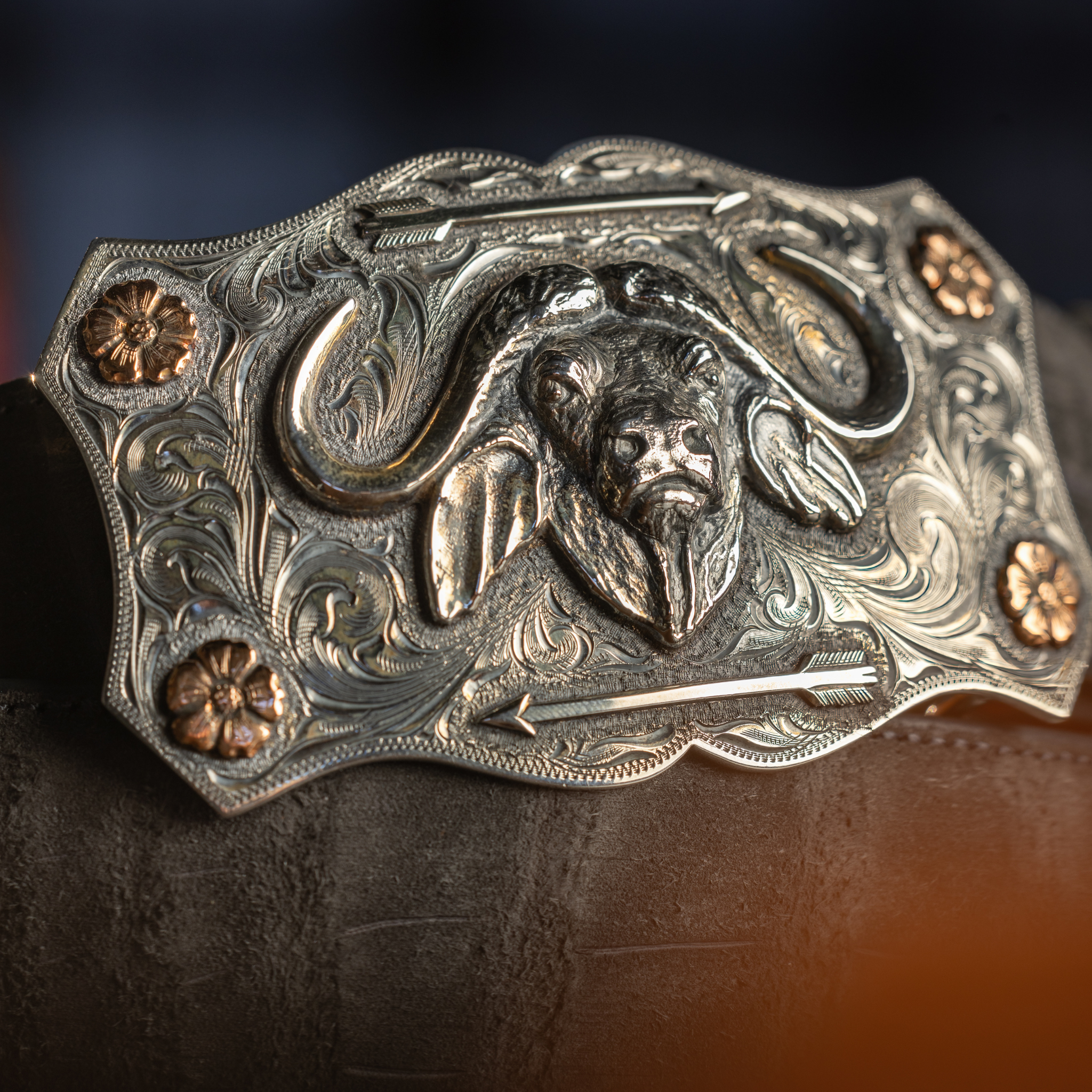 Trinity 1838 Large Scalloped Cape Buffalo Buckle – Clint Orms