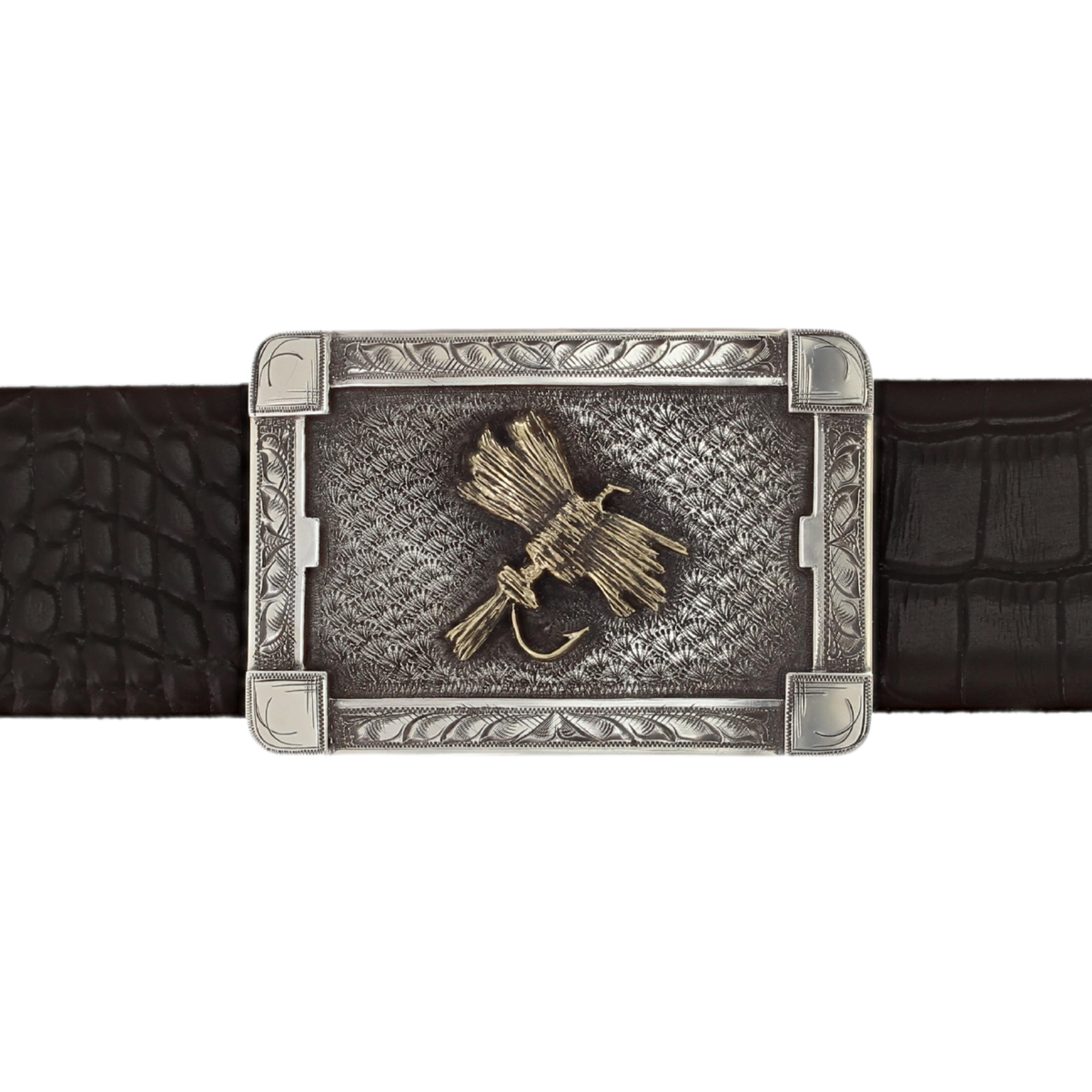 Martin 1818 Sterling &amp; Gold Fly Trophy Buckle