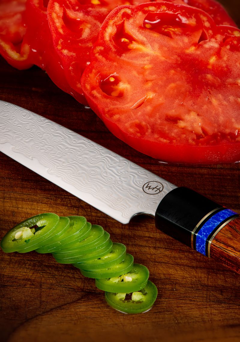 Ironwood Kultro Gourmet Chef Knife Set with Black Walnut Display