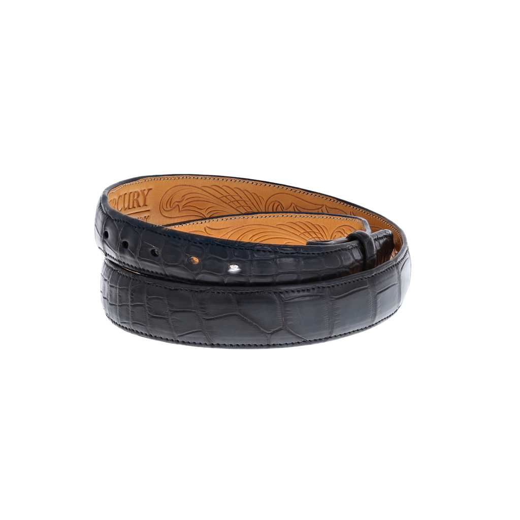 1" Taper Premium Alligator Belt Black