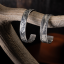 Bracelet 1907 Sterling Silver Engraved Double Leaf