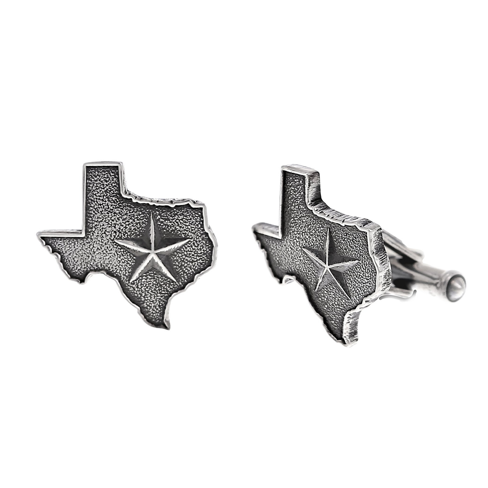 Clint Orms Cufflinks 2043 Sterling Texas State & Star – Clint Orms