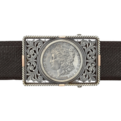 Angelina 1801 Morgan Silver Dollar Trophy Buckle - Clint Orms
