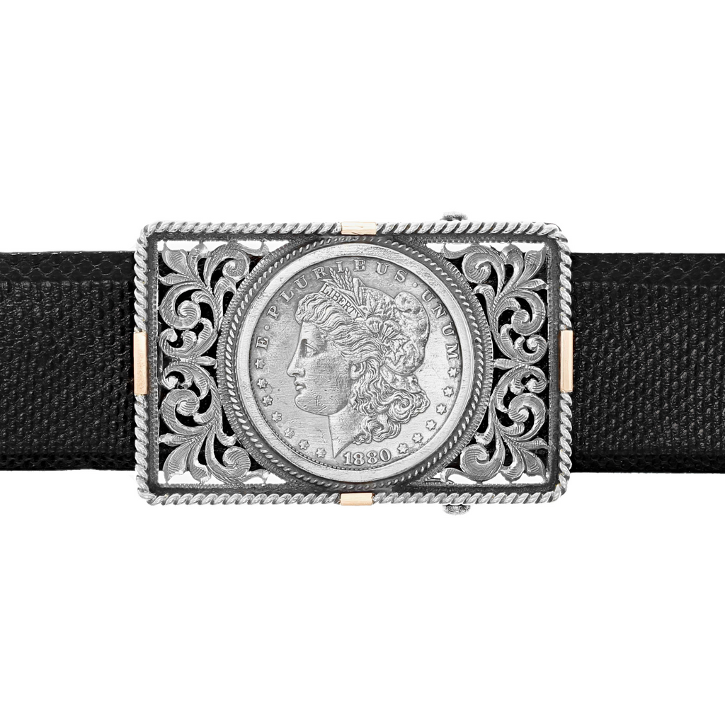 Angelina 1801 Morgan Silver Dollar Trophy Buckle - Clint Orms 