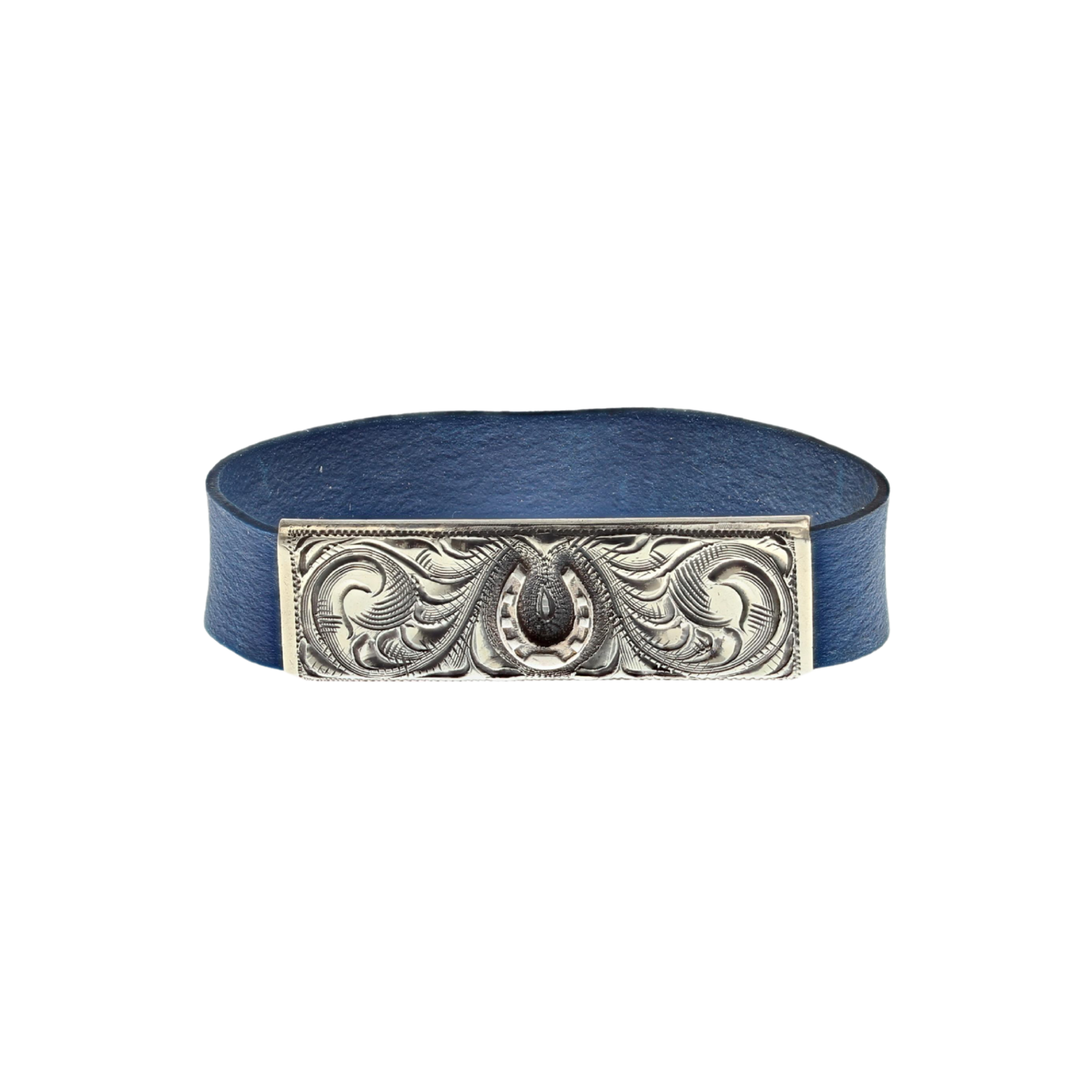 Rubber Band 1800 Horseshoe Engraved Money Clip