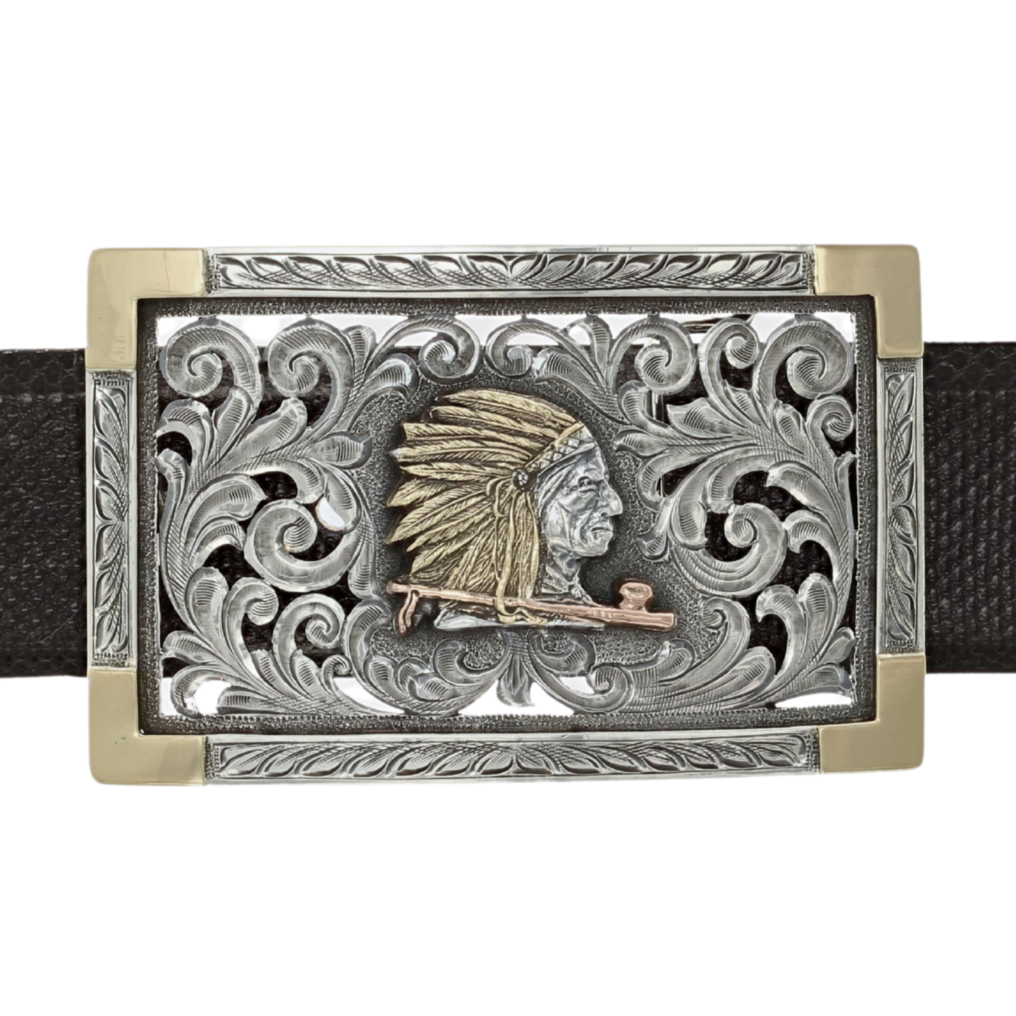 Bexar 1807 Sterling Filigree Indian Head Buckle – Clint Orms