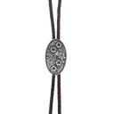 Bolo 1867 Sterling Oval with Sapphire Set Flowers