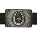 Bowie 1400 Lucky Bucking Bronc Rectangle Trophy Buckle