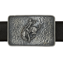 Bowie 1401 Hammered Bucking Horse Trophy Belt Buckle