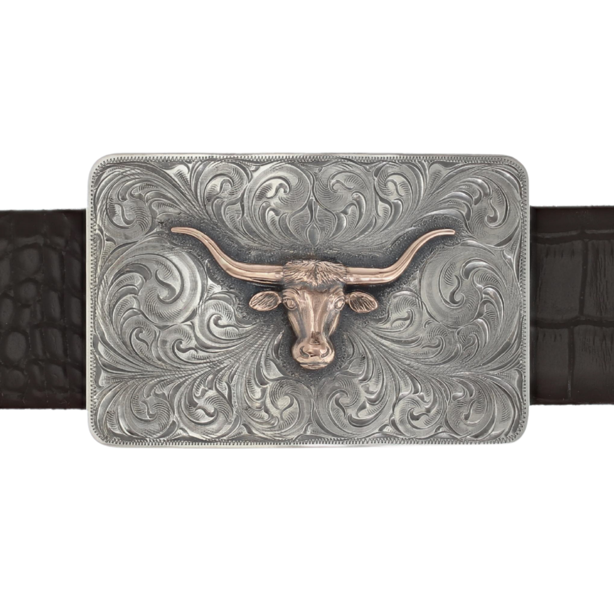Bowie 1811 Rose Gold Longhorn Trophy Buckle – Clint Orms Engravers ...