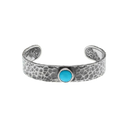 Bracelet 1428 Sterling Silver with Round Kingman Turquoise Cabochon