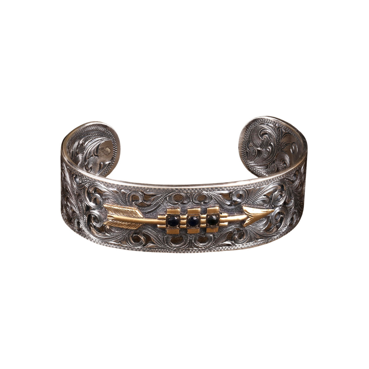 Bracelet 1843 Sterling with Gold Arrow and Sapphires