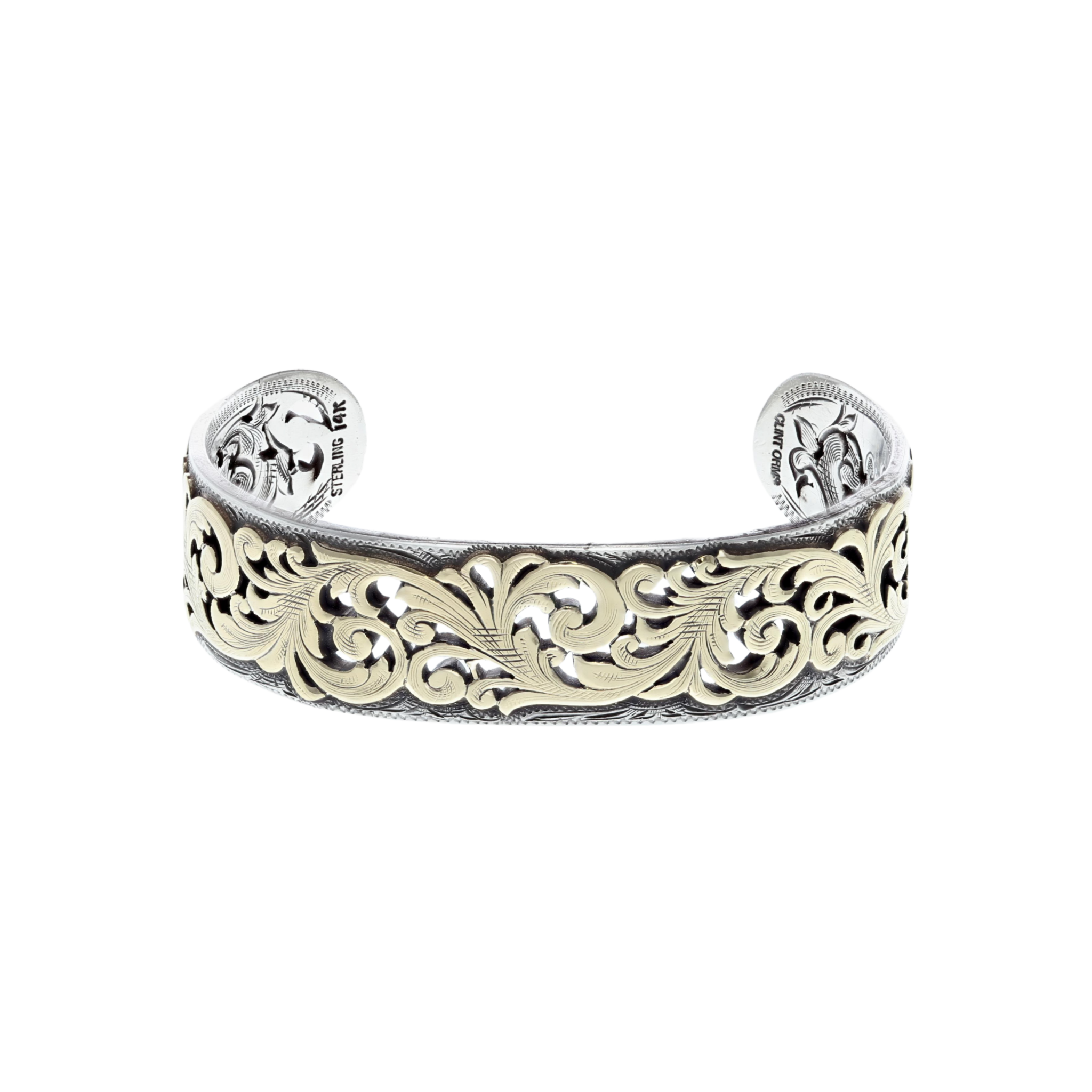 Bracelet 1850 Sterling with Gold Overlay – Clint Orms Engravers ...