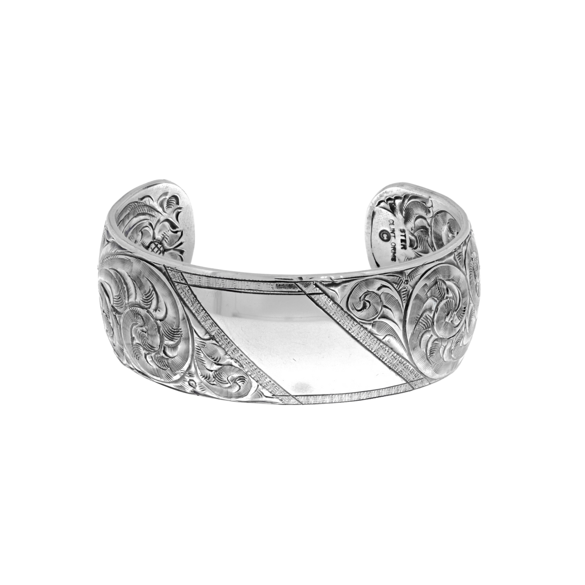 Bracelet 1874 Sterling Silver Diagonal Engraved