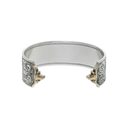 Bracelet 2012 Scroll Engraved Sterling with Gold Longhorns