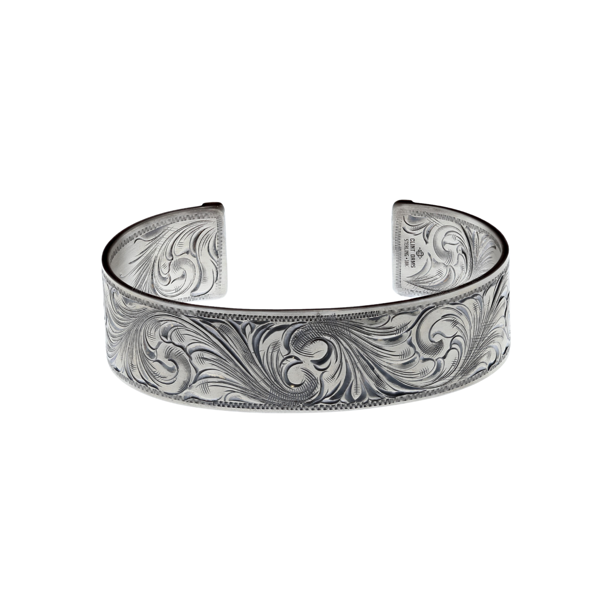 Bracelet 2015 Scroll Engraved Sterling with Rose Gold Bars