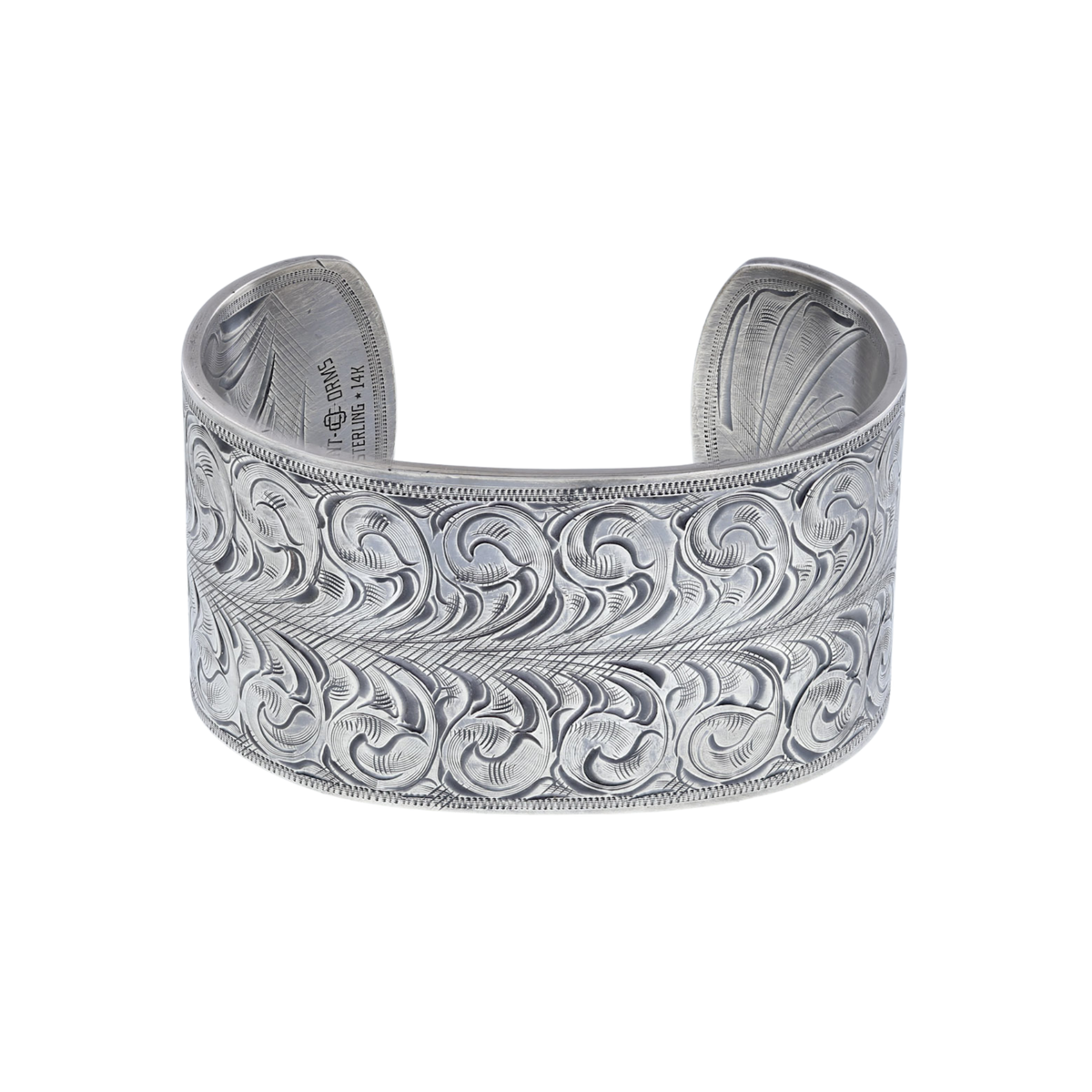 Bracelet 2110 Scroll Engraved Sterling Cuff