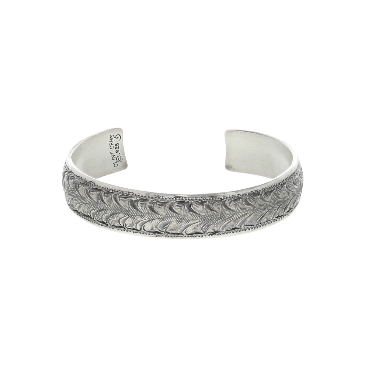 Bracelet 1905 Domed Double Leaf Engraved