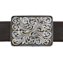 Brandes 1805 Sterling &  14-Karat Gold Overlay Trophy Buckle
