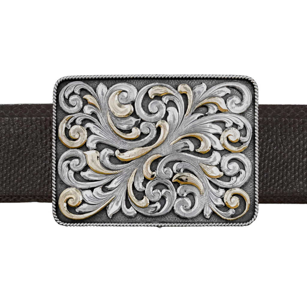 Brandes 1805 Sterling & Gold Trophy Buckle - Clint Orms Engravers