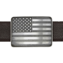 Brandes 1806 Sterling Silver American Flag Trophy Buckle