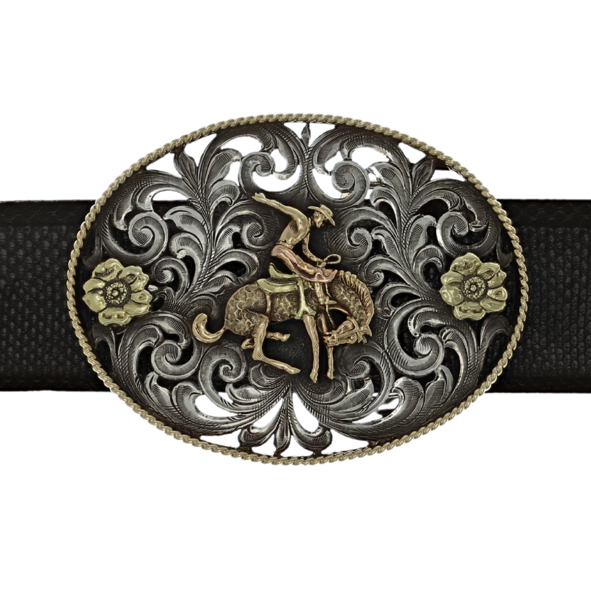 Brooks 1814 Sterling with Tri-Gold Bucking Horse