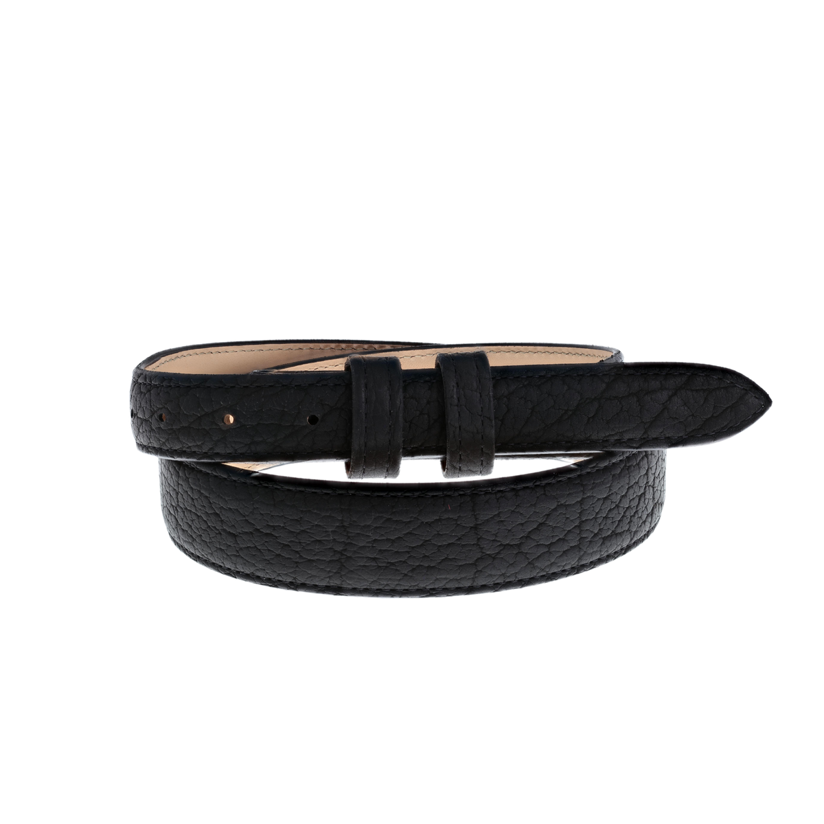 1&quot; Tapered American Pebble Bison Hide Belt