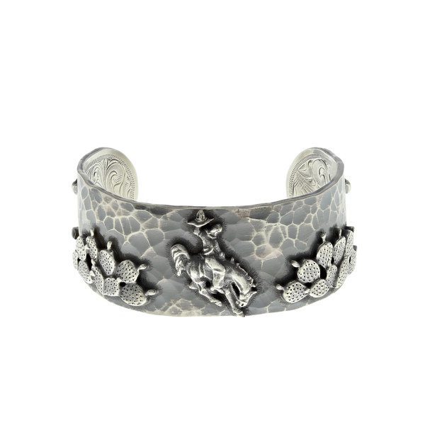 Bracelet 1432 Sterling Silver Western Cactus Bronc Rider – Clint