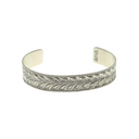 Bracelet 1907 Sterling Silver Engraved Double Leaf