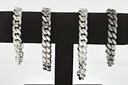 Sterling Silver Engraved Cuban Chain bracelet