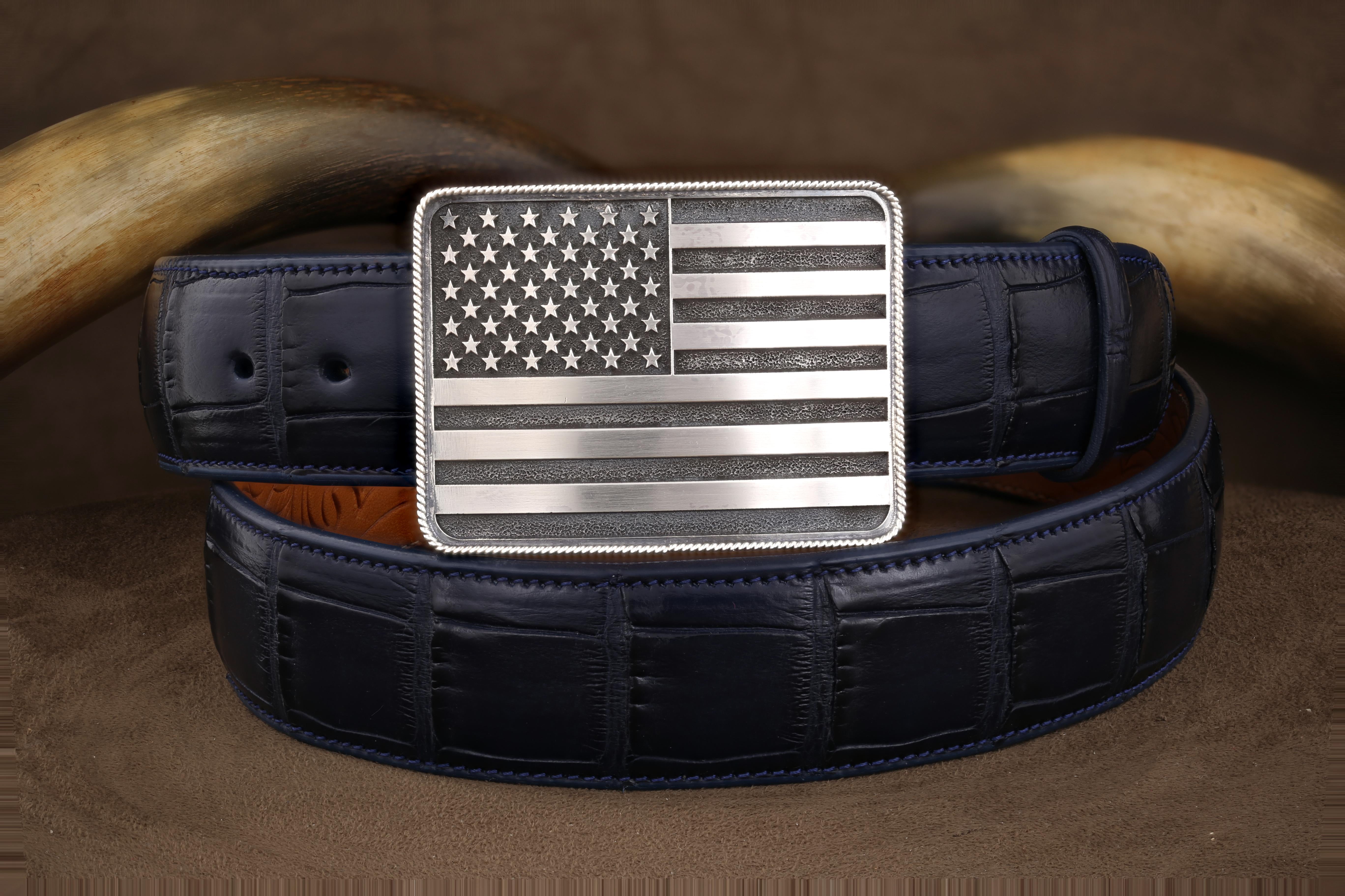 Brandes 1806 Sterling American Flag Buckle – Clint Orms Engravers