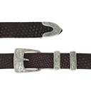 Clay 1813 Sterling Silver Engraved Dress Buckle Set