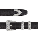 Clay 1820 Sterling Silver Overlay Buckle Set